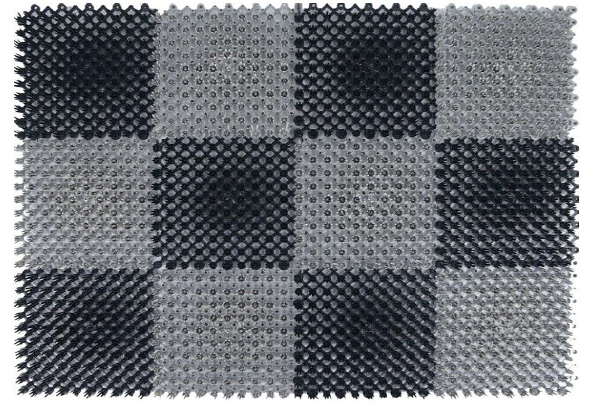 Коврик щетинистый грязесборный 41х54см Gras ПВХ черно-серый Blabar/10