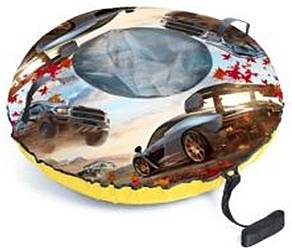 Санки-ватрушка "Red Cars" диаметр 80 см "Fani Sani"/8 - изображение 2