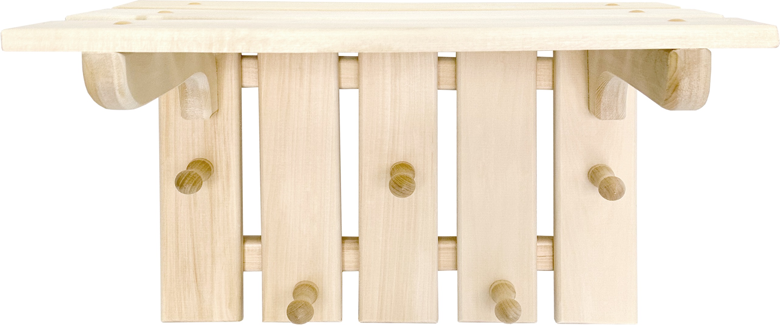 Полка-вешалка 5 крючков "классик" TM ”Бацькина баня”