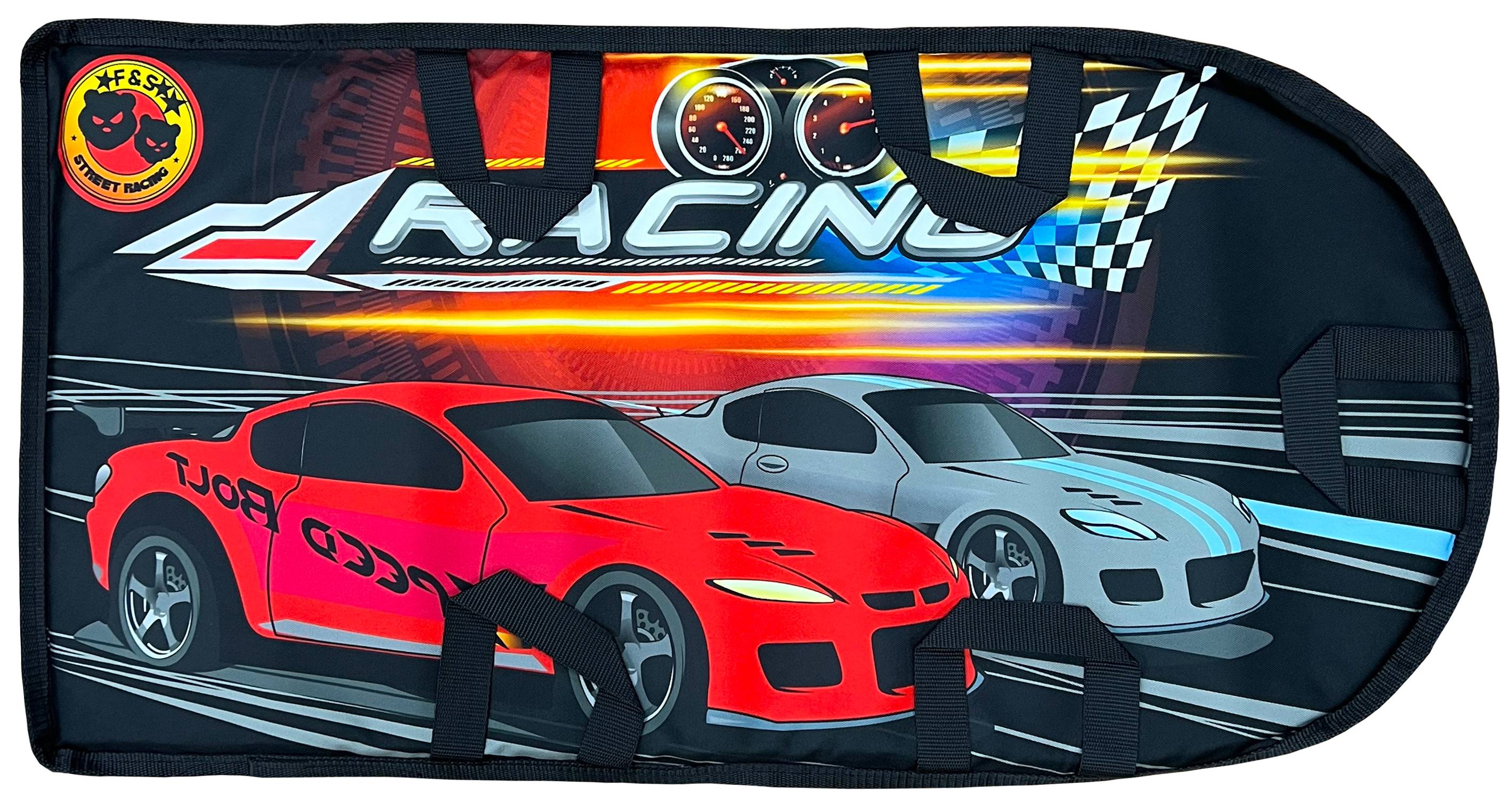 Ледянка прямоугольник двухместная 90*45 см "Race" принт "Fani Sani"/10