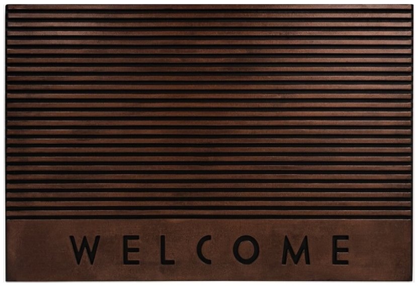 Коврик фактурный придверный 45x75см Color Premium Valkommen резиновый медный Blabar/10