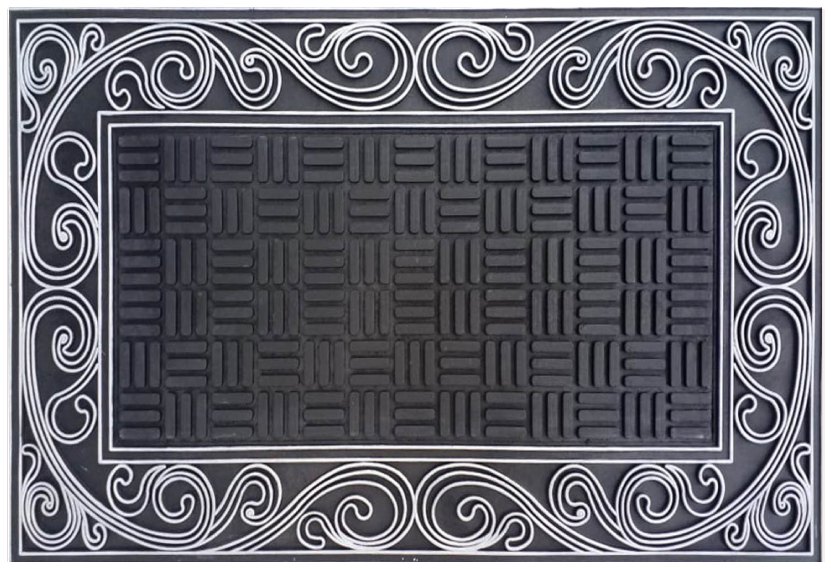 Коврик фактурный придверный 45x75см Color Premium Utsokt malning резиновый черный Blabar/10 - изображение 2
