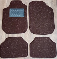 Комплект автоковров 4 шт, коричневый