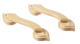 Ручка дверная "Leaf" в комплекте 2 шт ТМ "Бацькина баня"