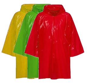 Плащ-дождевик на липучке однотон. с свет. л. в ассортименте (48-52) Я ВЫБРАЛ/10 - изображение 2