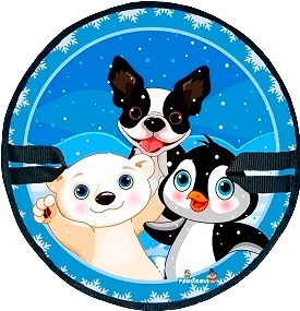 Ледянка круг "Медведь,собака, пингвин d=35 см "Fani Sani" - изображение 1