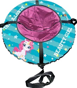 Санки-ватрушка "Единорожка PROFFI" диаметр 100 см "Fani Sani"/8 - изображение 1