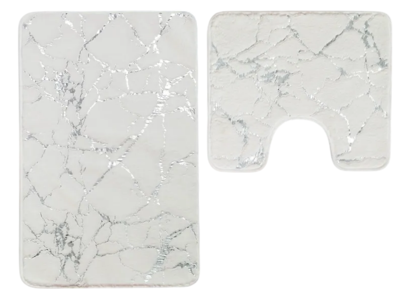 Коврики для ванной комнаты (комплект 2 шт, 50х80 и 40х50) Vagor из полиэстера белый Blabar/50 - изображение 1