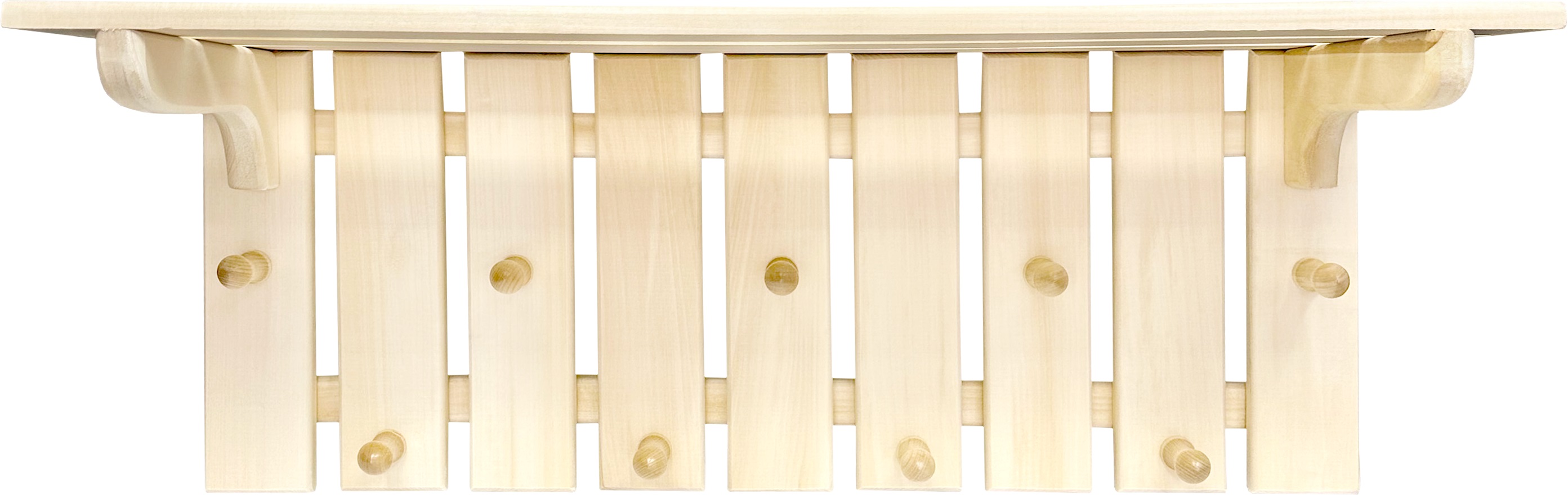 Полка-вешалка 9 крючков "классик" TM ”Бацькина баня” - изображение 2