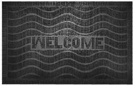 Коврик фактурный придверный 40х60см Valkommen Vag резиновый черный Blabar/10 - изображение 4
