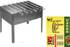 Мангал 350х240 мм, сборный + 4 шампуров, в плёнке Я ВЫБРАЛ/10 - изображение 3