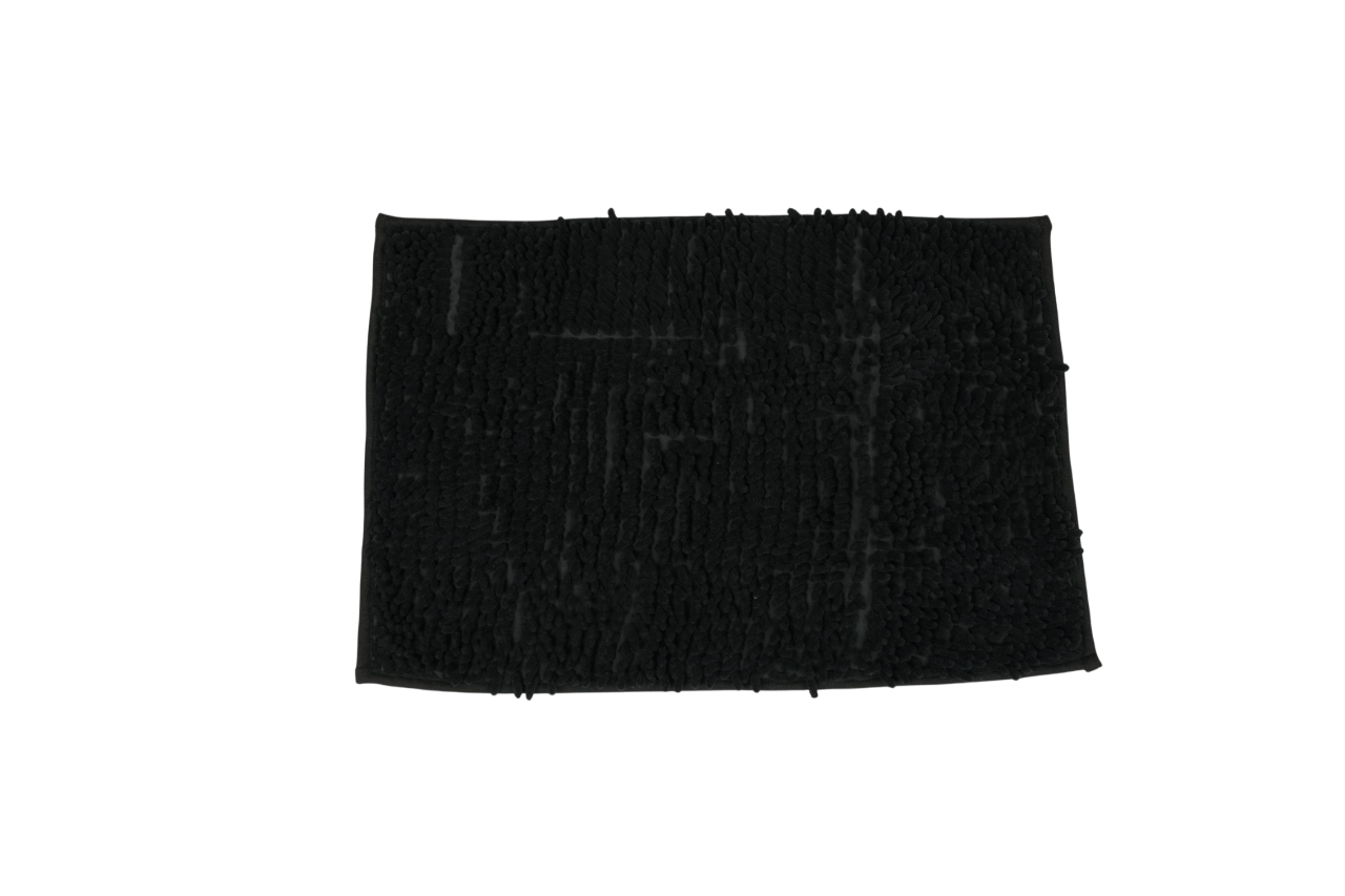 Коврик для ванной комнаты ворсистый 50х80см Mjuk из полиэстера черный Blabar/100 - изображение 1