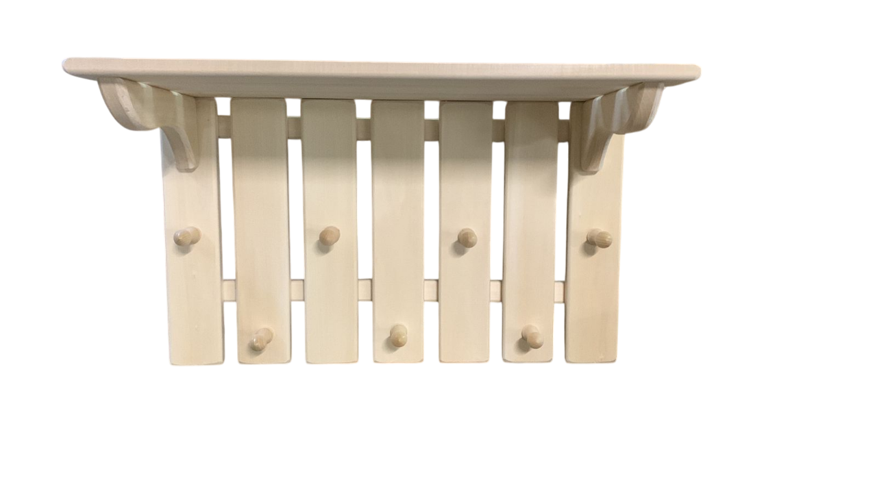 Полка-вешалка  7 крючков "классик" TM ”Бацькина баня” - изображение 3