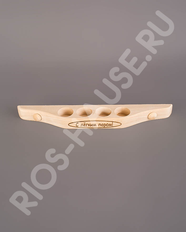 Полочка для масла с гравировкой (4 отв.) ТМ "Бацькина баня" - изображение 1