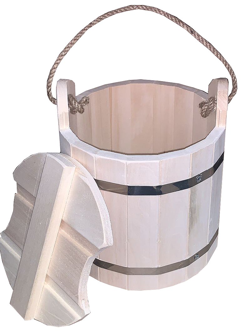 Ведро 10 л с крышкой ТМ "Бацькина баня"