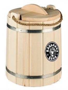 Ведро 15 л бондарное с крышкой TM ”Бацькина баня” - изображение 5