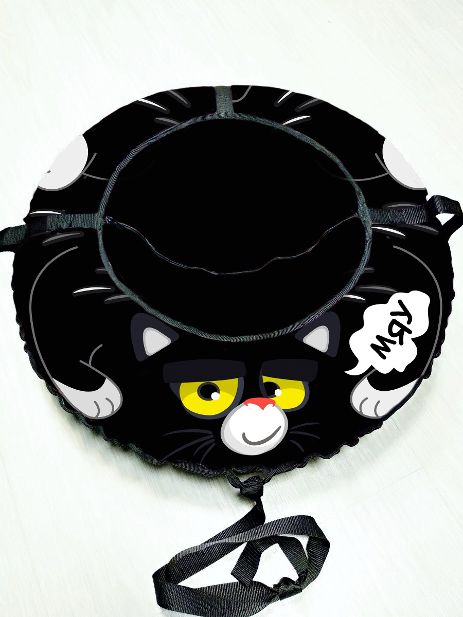 Санки-ватрушка "Черный кот PROFFI" диаметр 110 см "Fani Sani"/8 - изображение 3