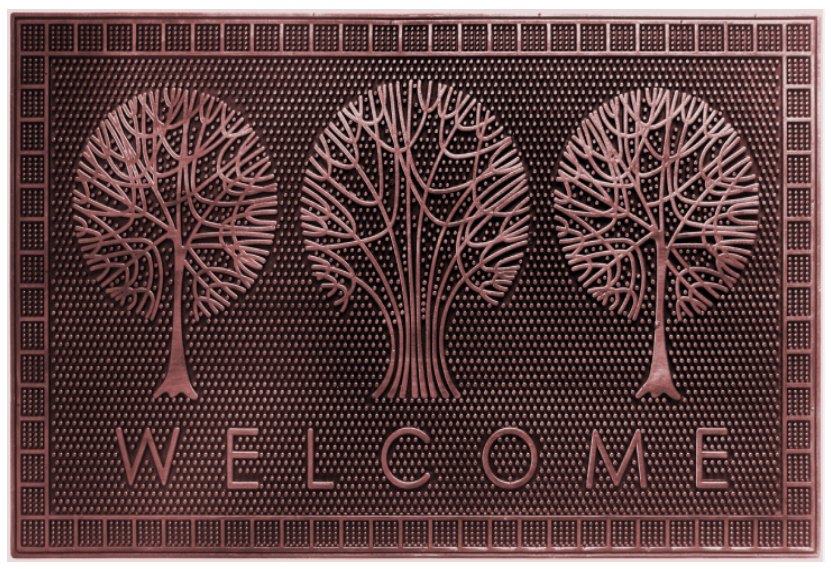 Коврик фактурный придверный 45x75см Color Premium Valkommen Skogen резиновый медный Blabar/10 - изображение 2