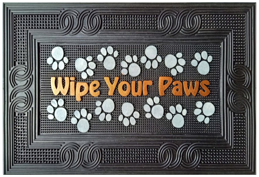 Коврик фактурный придверный 45x75см Color Premium Torka dina tassar резиновый черный Blabar/10 - изображение 3