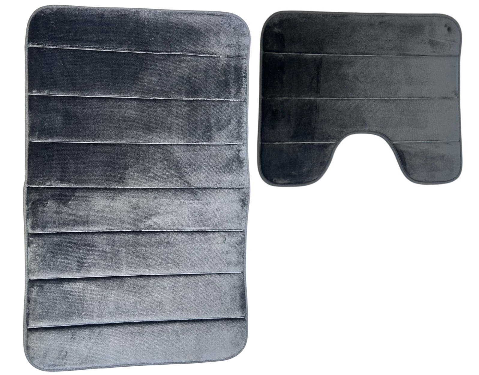 Коврики для ванной комнаты (комплект 2 шт, 50х80 и 40х50) Rander из микрофибры серый Blabar/50 - изображение 1