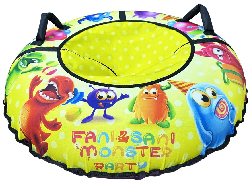 Санки-ватрушка "Вечеринка монстров PROFFI" диаметр 80 см "Fani Sani"/10 - изображение 2