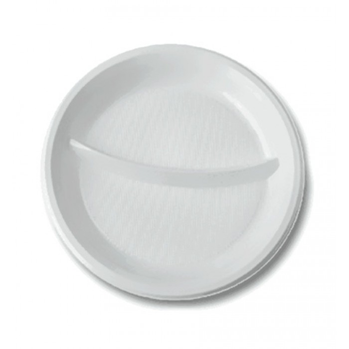 Тарелка белая d205 2 секции (12 шт/упак)/80 - изображение 1