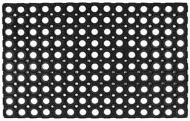 Коврик грязезащитный "ячейка", 800*1200*12мм, Svart mjuk, резиновый 100%, черный, BLABAR - изображение 2