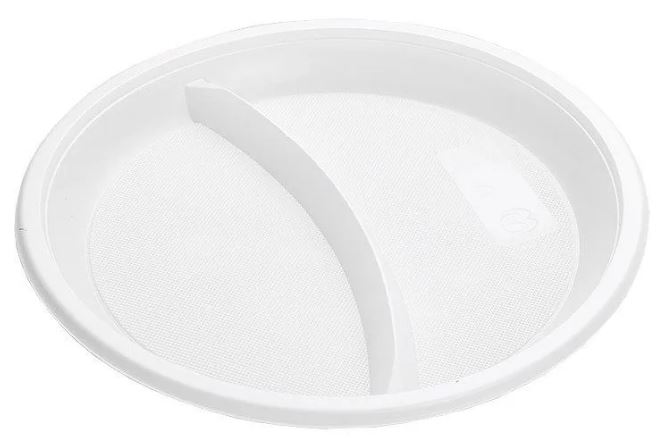 Тарелка белая d205 2 секции (12 шт/упак)/80 - изображение 2