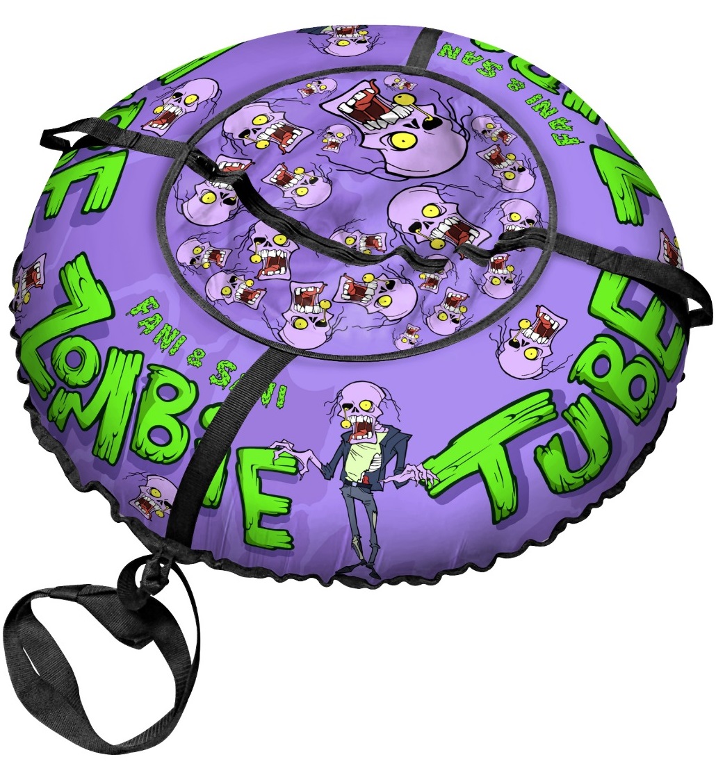 Санки-ватрушка "Зомби Тюб Ф PROFFI" диаметр 100 см "Fani Sani"/8 - изображение 1