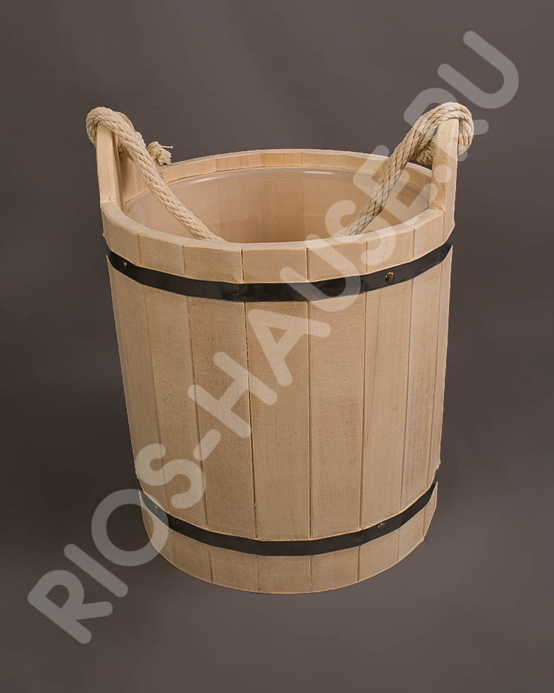 Ведро 18 л с пластиковой вставкой TM ”Бацькина баня”
