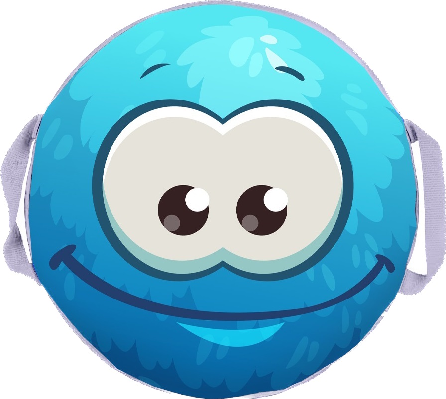 Ледянка круг "Пушистик" голубой принт d=35 см "Fani Sani"/25 - изображение 2