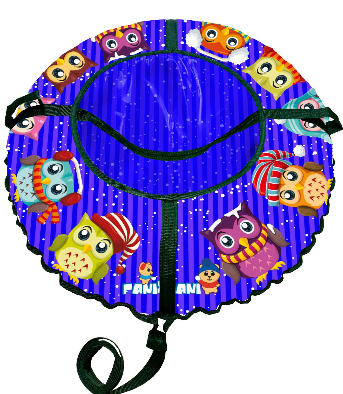 Санки-ватрушка "Совы PROFFI" диаметр 110 см "Fani Sani"/7 - изображение 4