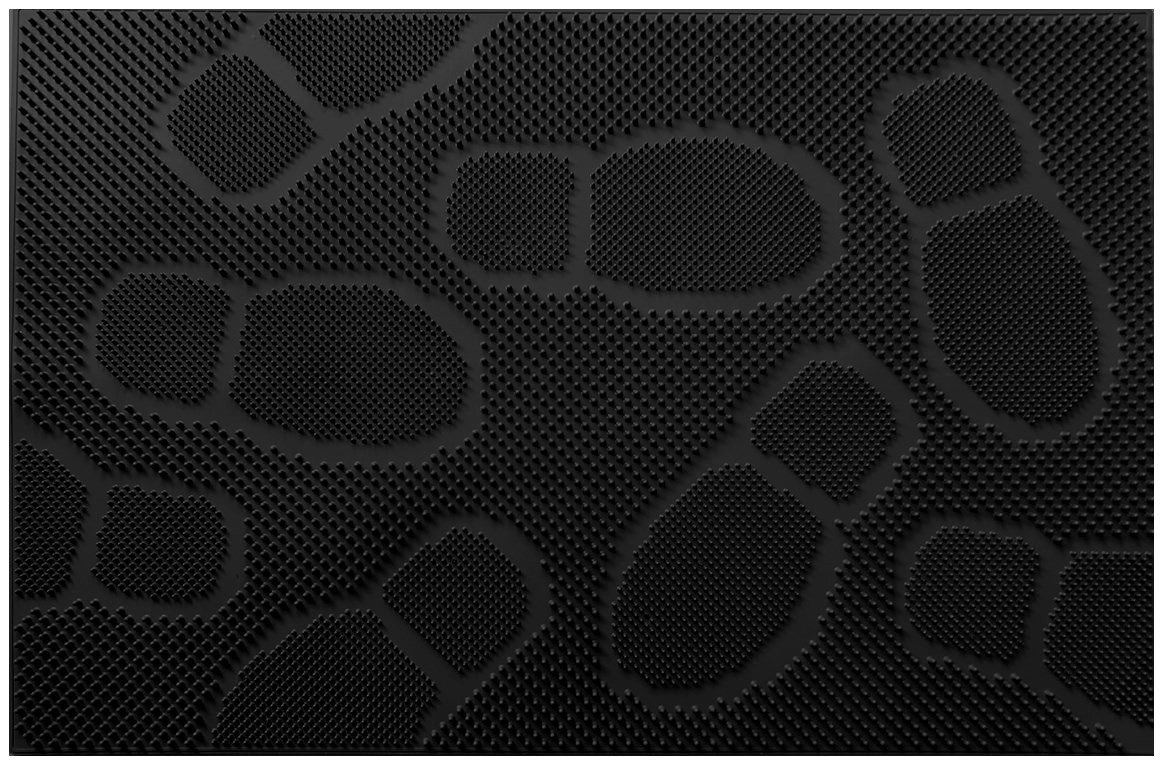 Коврик фактурный придверный 60х90см Fotspar резиновый черный Blabar/10