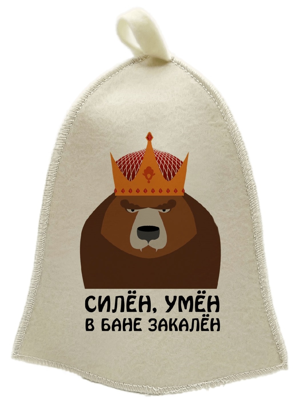 Изделие для бани принт "Силен, Умен в бане закален" TM ”Бацькина баня"/25