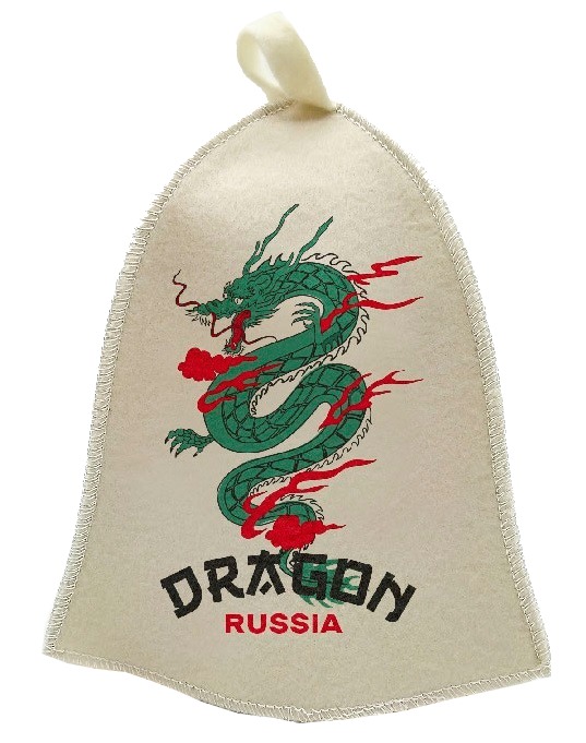 Шапка для бани принт "Dragon Russia" TM ”Бацькина баня"/25