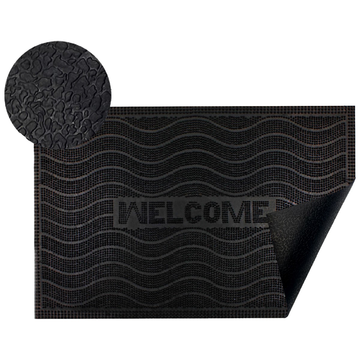 Коврик фактурный придверный 40х60см Valkommen Vag резиновый черный Blabar/10 - изображение 3