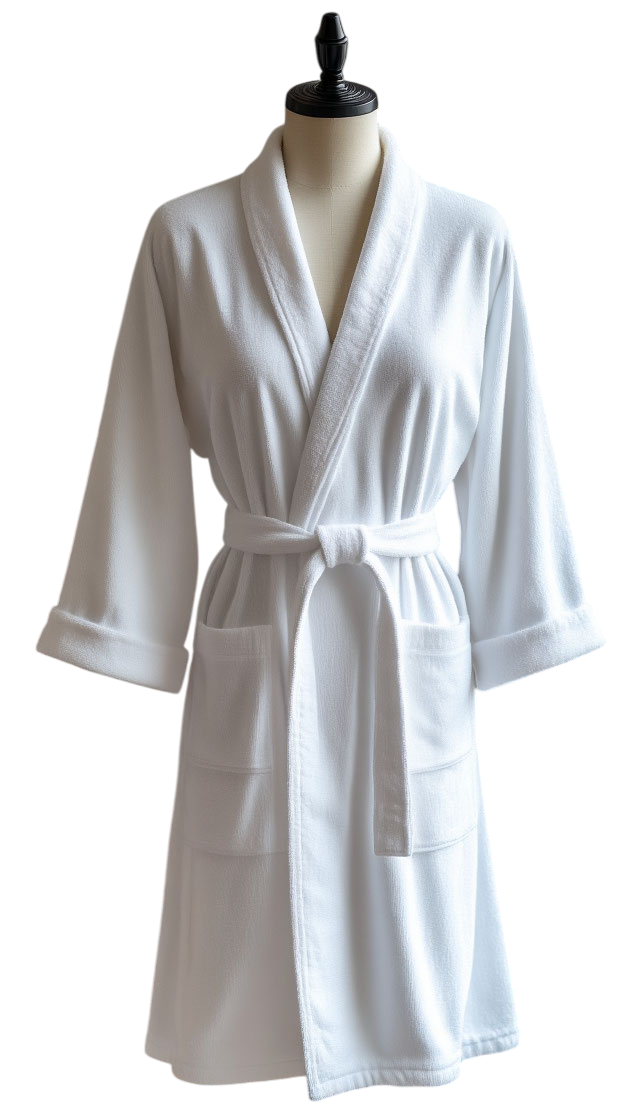 Халат (50-54, белый) из махровой ткани ТМ "Бацькина баня"/5 - изображение 7