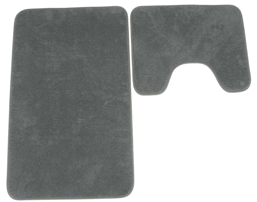 Коврики для ванной комнаты (комплект 2 шт, 50х80 и 40х50) Оmhet из микрофибры серый Blabar/50 - изображение 2