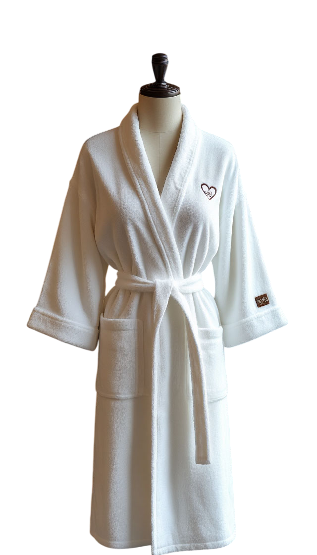 Халат (46-50, белый) из махровой ткани ТМ "Бацькина баня"/5 - изображение 3