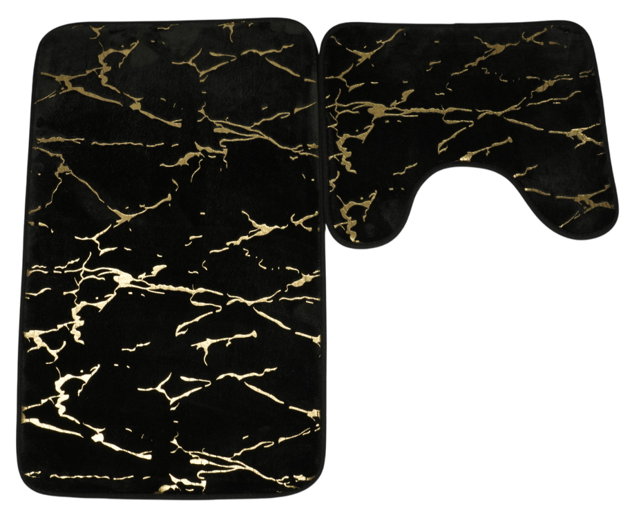 Коврики для ванной комнаты (комплект 2 шт, 50х80 и 40х50) Vagor из полиэстера черный Blabar/50 - изображение 2