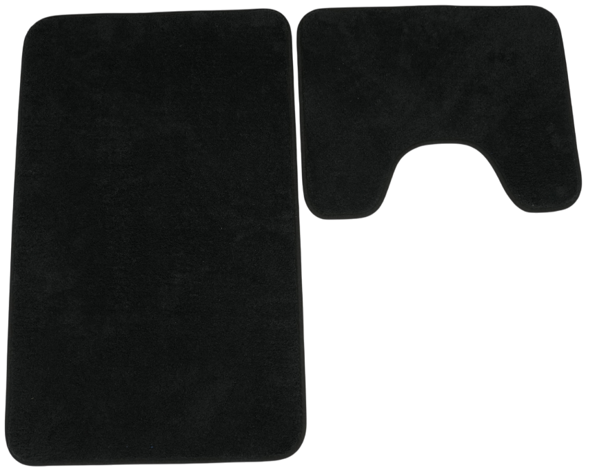 Коврики для ванной комнаты (комплект 2 шт, 50х80 и 40х50) Оmhet из микрофибры черный Blabar/50 - изображение 2