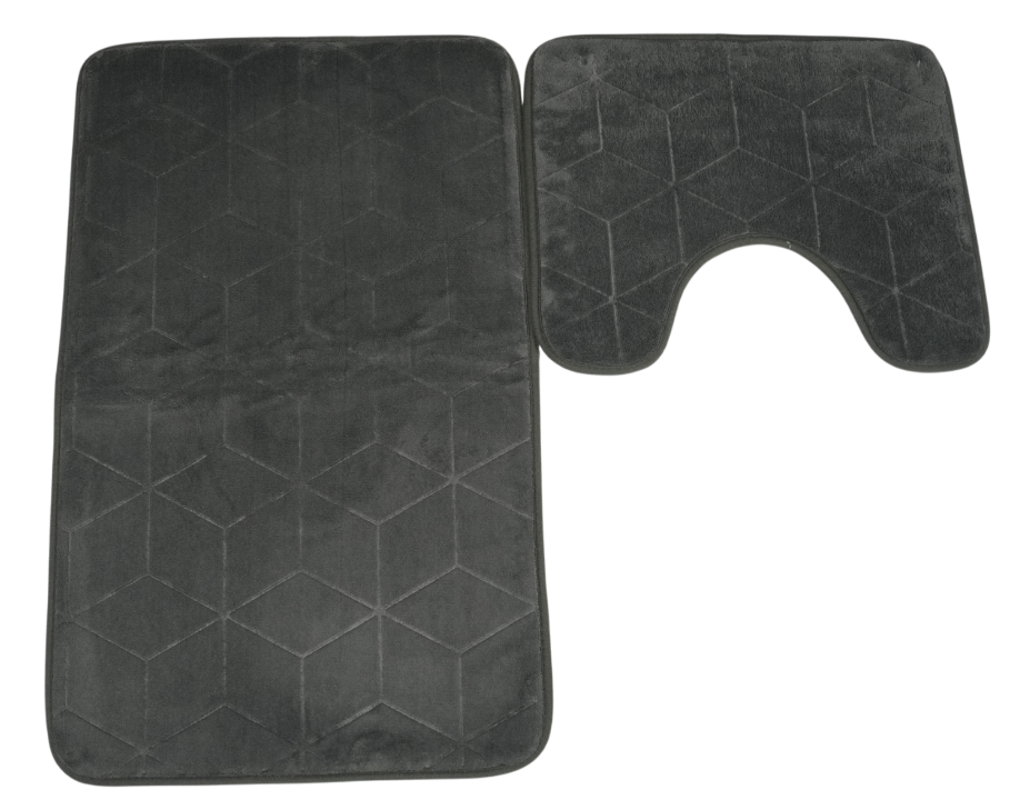 Коврики для ванной комнаты (комплект 2 шт, 50х80 и 40х50) Diamant из микрофибры черный Blabar/50 - изображение 2