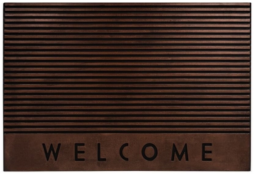 Коврик фактурный придверный 45x75см Color Premium Valkommen резиновый медный Blabar/10 - изображение 3