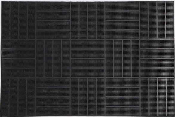 Коврик фактурный придверный 60х90см Parkett резиновый черный Blabar/10 - изображение 3