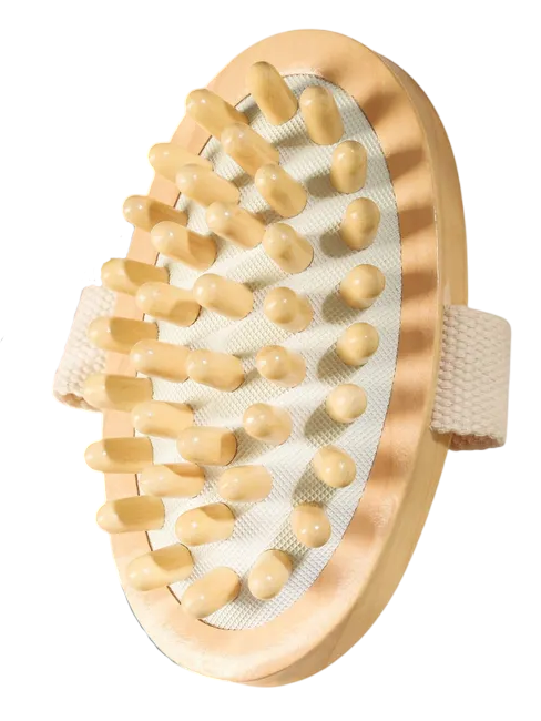 Массажная щетка деревянная для тела 8х4см для бани и сауны ТМ "Бацькина баня"