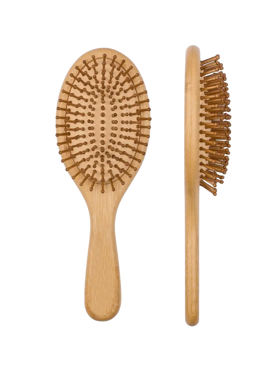 Расческа для волос массажная деревянная овальная ТМ "Бацькина баня"